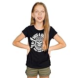 Camiseta Rock and Roll para niños - Camiseta Calavera rockera Heavy Metal (FR/ES, Edad, 8 años, Regular, Negro)