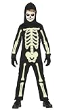 Guirca- Disfraz esqueleto, Talla 7-9 años (87312.0)