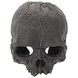 OUNONA Adorno de calavera de acuario de resina, decoración para peceras, cueva de calavera elegante para mascotas acuáticas, seguro y para decoración del hogar y la oficina