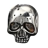 Broche gótico de cabeza de calavera estilo punk para ropa y bolsos, accesorio de moda para hombres y mujeres Halloween, As shown, Metal