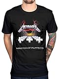 Camiseta oficial de Metallica Master Of Puppets, de banda de heavy metal y Thrash negro negro XX-Large