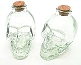 2 vasos de licor en forma de calavera adorno retro de calavera de cristal vasos de chupito. decantadores decoración de bar 180ml