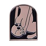 Broche artístico con figura sentada en calavera, broche estético abstracto, pin de solapa esmaltado, insignia de pintura gótica, regalo para amantes de la pintura, Metal