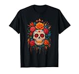 De Los Muertos Día de los Muertos Calavera de Azúcar Halloween Mujeres Camiseta