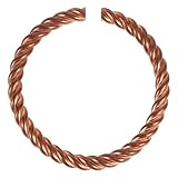 Mikovivi Brazalete Tensor, Diseño Abierto Cobre Sólido Hecho a Mano Brazalete Retorcido Pulsera de Tensor de Cobre Puro Joyería Salud para Mujeres Hombres