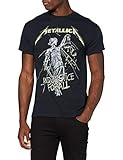 Metallica and Justice For All Tracks_Men_bl_TS: L Camiseta, Negro (Black Black), Large para Hombre