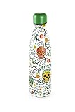 Excelsa Calavera Botella térmica, Acero Inoxidable, Decoración Skulls, 500 ml