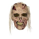 Boland 97609 - Mascara de latex con pelo, mascara de terror para disfraces, Halloween y carnaval, calavera y huesos cruzados