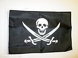 AZ FLAG Bandera Pirata Jack Rackham 45x30cm - BANDERINA con Calavera - Piratas 30 x 45 cm cordeles