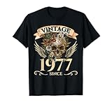 Vintage 1977 Calavera 46 cumpleaños Camiseta