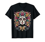 De Los Muertos La Catrina Día de los Muertos Calavera de Azúcar Mujer Camiseta