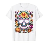Floral Calavera Mexicana Día de Muertos Dia De Muertos Camiseta
