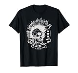 Calavera punk con imperdibles Camiseta