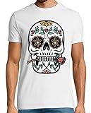 latostadora Camiseta Manga Corta Calavera Mexicana para Hombre - Blanco M - Ref. 2437862-P
