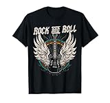 Rock and Roll Guitarra Vintage Rock Music Camiseta