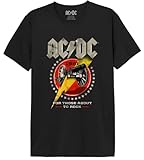 AC/DC MEACDCRTS032 Camisetas, Negro, S para Hombre