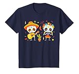 Niños Dia De Los Muertos - Calavera de azúcar mexicana para niños y niñas Camiseta
