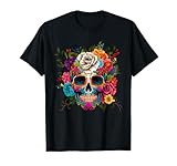 Dia De Los Muertos Halloween Calavera Mexicana Sugar Skull Camiseta