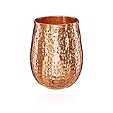 NKlaus Ayuverda 11262 - Vaso de cobre puro (110 g, ovalado, 500 ml)