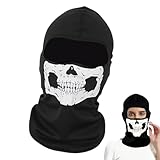 Wxinsheng Pasamontañas de Calavera Fantasma,Tomedeks Pasamontañas de Calavera Fantasma 3D,Máscara Balaclava Transpirable para Ciclismo,Motocicleta,Deportes al Aire Libre y Fiestas de Halloween