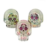 Chongz Cenicero de calavera de caramelo que brilla en la oscuridad (selección de colores al azar)