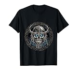 Camiseta de calavera con diseño vikingo Camiseta