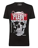 Philipp Plein MTK3678 - Camiseta de manga corta, diseño de calavera Negro Negro ( XXL