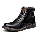 Bruno Marc Botas de Combate Militar para Hombres Botines de Moto Tactical para Hombre Negro SBBO2215M-E Talla 43 (EUR)