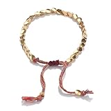 Genérico Tibetano de cobre pulseras de cuentas, trenzado a mano ajustable de cuentas de hilo de colores pulsera, ajustable regalos para los amantes de la cuerda budista joyería de la muñeca