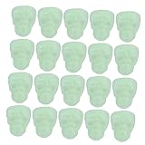 BESTonZON 20 Piezas De Juguetes De Calaveras Luminosas Para Halloween Decoraciones Para Interiores Y Exteriores Adornos De Esqueleto De Halloween Color Verde