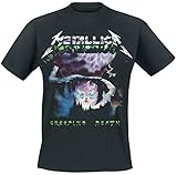 Metallica Creeping Death_Men_bl_TS: L Camiseta, Negro (Black Black), Large para Hombre