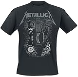 Metallica Hammett Ouija Guitar Hombre Camiseta Negro S 100% algodón Vorne Bedruckt Regular
