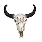 Garneck Simulación 3D Animal Vaca cráneo Cabeza Resina Colgante de Pared Obra de Arte Creativa decoración de la Pared de la habitación