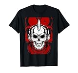 Calavera Steampunk con auriculares Cyber Skeleton Punk Artwork Camiseta