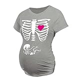 Camisetas de lactancia para mujer, manga corta, con estampado de calavera, camiseta de maternidad, levantamiento, camisas de lactancia materna, blusa de embarazada, ajuste holgado, ropa de mamá,