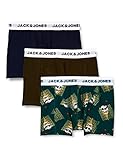 Jack & Jones Jacice Skull Trunks-Juego de 3 Figuras de Calavera Bóxer, Storm/Pack: Navy Blazer-Forest Night, M para Hombre