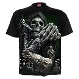 DIGUCFH Camiseta De Calavera De Gran Tamaño con Impresión 3D para Hombres Streetwear Hip Hop Tendencia De Gran Tamaño Personalidad Punk Tops Harajuku Ocio Top Tees-Azul Cielo,XL