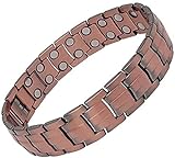 Pulsera magnética de curación de cobre puro para hombres para hombres de moda duradera joyería vintage pulsera regalo de salud (pulsera)