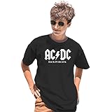 AC/DC MEACDCRTS001 Camisetas, Negro, S para Hombre