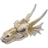 jojofuny Ornamento del Acuario del Cráneo Cueva del Cráneo del Acuario Decoración del Tanque De Peces Esqueleto Decoración del Acuario Cráneo Pequeño Cráneo De Dragón Animal Resina