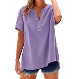 Ropa Mujer en Oferta Camisetas Largas Manga Corta Mujer Blusas Sin Mangas Verano Botones Camisa Blanca Escote Algodon Camiseta Calavera Camisas Blancas 2025 con Dibujos Top De Fiesta Elegantes