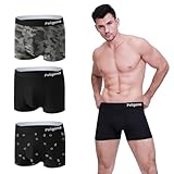 Poligono Calzoncillos Hombre Boxer Algodon Pack de 3,Boxer Hombre Elástico con Estampado,Boxers Transpirables y Cómodos para Hombre(Mezcla A,M)