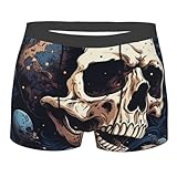 Hipsters para Hombre Capitán Calavera Calaveras Vintage Calzoncillos Hombre Resistente Trunks Ropa Interior Suaves y Cintura Elástica XL