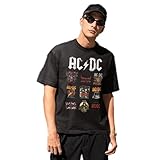 AC/DC MEACDCRTS033 Camisetas, Negro, L para Hombre