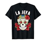 Sugar Skull Shirt La Jefa Women The Boss Dia De Los Muertos Camiseta