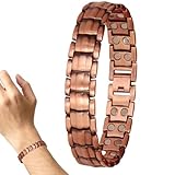 Pulsera De Cobre Para Hombres, Pulseras De Cobre Robustas Con Fuerte Potencia Magnética, Brazalete De Cobres Magnético Contra El Dolor En Las Articulaciones, Elegante Accesorio Para Hombres