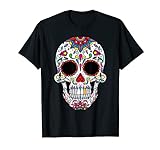 México Dia de los muertos Hombres Calavera Sugar Skull Mujer Camiseta