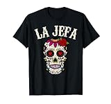 Rockera Mujer, Skull, La Jefa, Calavera Dia de Muertos Camiseta