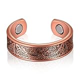 Anillos Magnéticos de Cobre Puro Anillos Ajustables para Mujeres y Hombres Anillo de Dedo con Imanes Anillos Magnéticos de Cobre Sólido Anillos de Imán para Madre Esposa Hija Día de Mujer(Retro)
