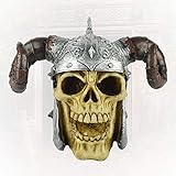 Calavera humana réplica Halloween calavera esqueleto cabeza realista resina calavera gótico Mantel decoraciones Halloween